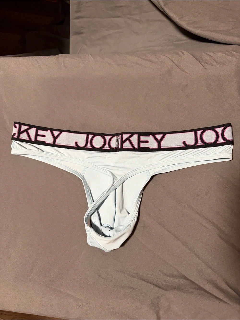 Jockey Thong with Pink Branded Waistband